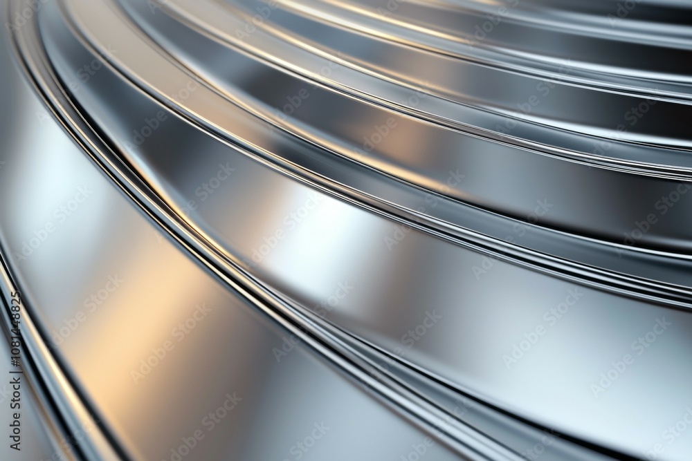 Poster a silver object with a shiny surface