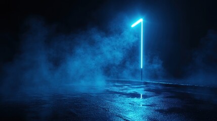 Neon Light in the Fog