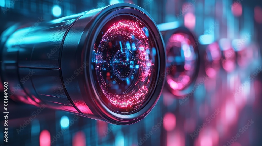 Poster infallible security system protecting against cyber threats, with advanced encryption technology, fi