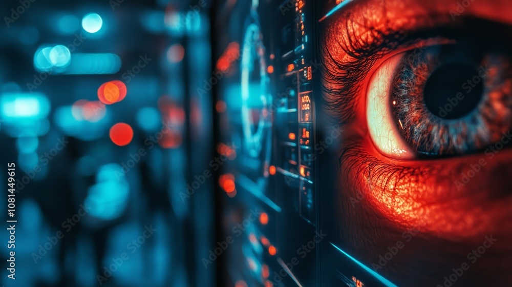 Poster infallible security system protecting against cyber threats, with advanced encryption technology, fi