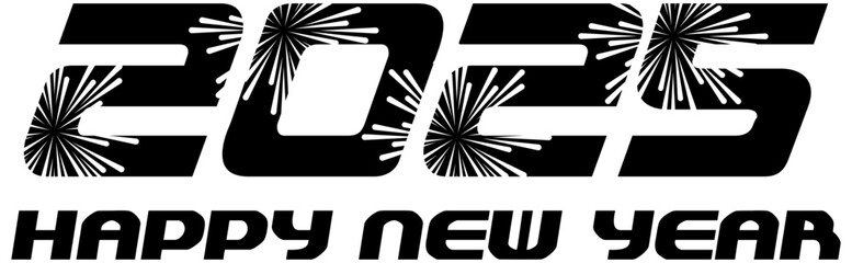 Happy New Year 2025 vector