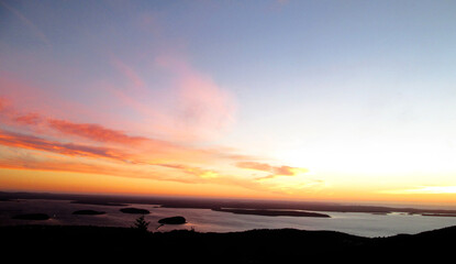 sunrise on mountain top
