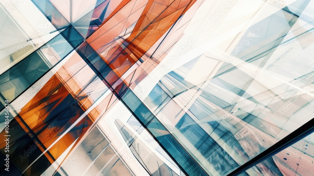 Poster A collection of overlapping abstract shapes in transparent layers, symbolizing the transparency and openness in diverse societies, photography style