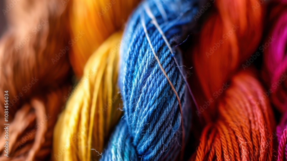 Poster a collection of threads in different colors weaving into a strong fabric, depicting the interconnect