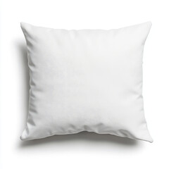 mockup soft, square white pillow cushion on clean white background, perfect for home decor and comfort. Ideal for adding touch of elegance to any space.
