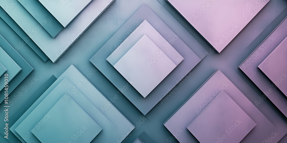 Aufkleber abstract geometric shapes: a mesmerizing abstract pattern of overlapping diamond shapes in soft blue