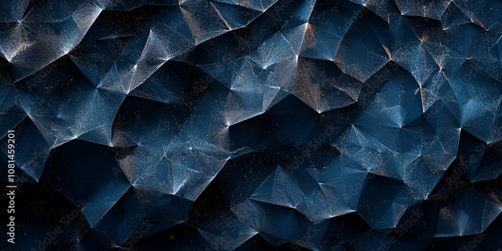 Aufkleber abstract blue geometric pattern: a captivating abstract background featuring a mesmerizing arrangeme