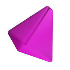 3d geometric glass purple color
