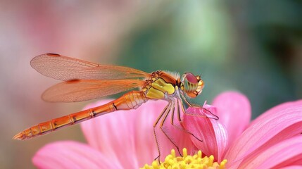 Dragonfly on Flower
