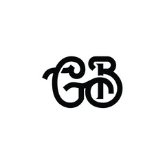 GB monogram logo design letter text name symbol monochrome logotype alphabet character simple logo