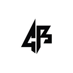 GB monogram logo design letter text name symbol monochrome logotype alphabet character simple logo