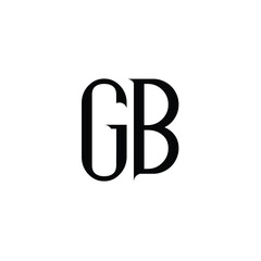 GB monogram logo design letter text name symbol monochrome logotype alphabet character simple logo