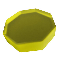 3d geometric glass light yellow color