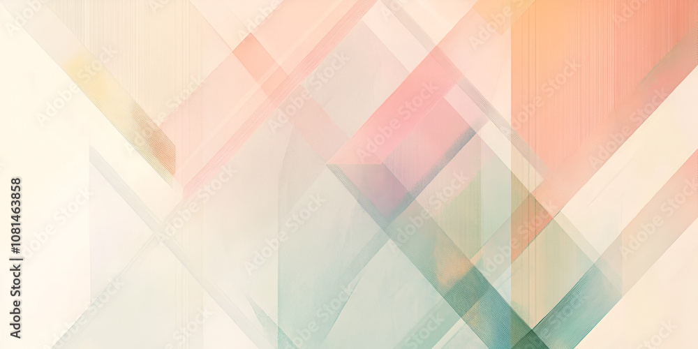 Poster abstract geometric pastel: a contemporary background featuring a subtle blend of pastel colors in a 