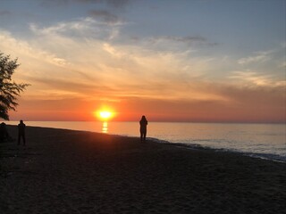 Fototapeta premium Sunset on the beach
