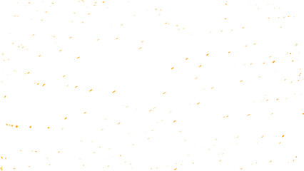 Falling shiny gold confetti. Glitter confetti frame on long background. Anniversary celebration banner. Realistic falling tinsel. Birthday party backdrop. Vector illustration