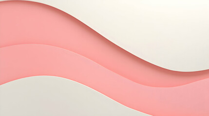 Abstract 3D Pink and White Wave Background Illustration Design