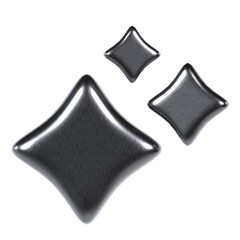 abstract chrome shape 3d icon illustration 