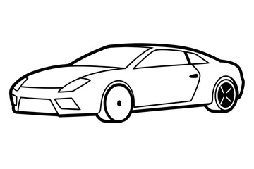 sports jumping car over a white background vector art illustration