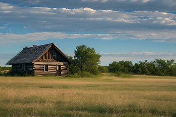 Obraz premium house in the field