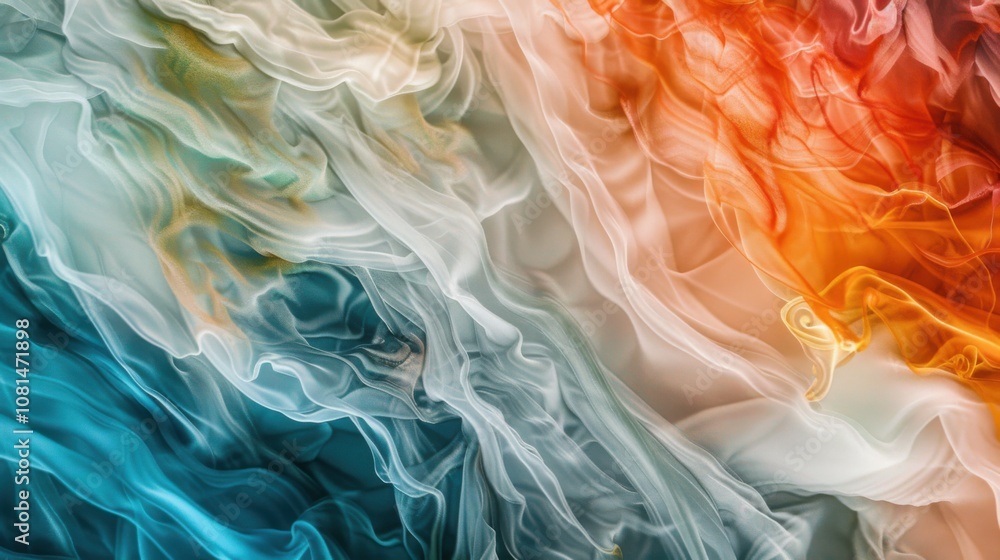 Poster A flowing river merging waters of varied colors into a single stream, Metaphorizing the convergence of diverse identities into a shared journey, photography style