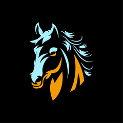 ILLUSTRATION 228 ABSTRACT VECTOR ART OF HORSE HEAD