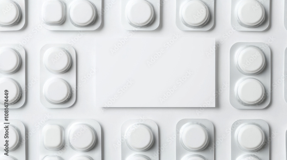 Poster a flat surface made of white interlocking bricks, featuring a blank rectangular space in the center,
