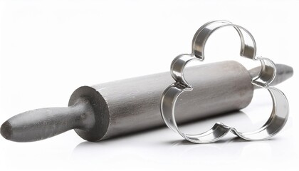 Cookie Cutter on White Background Isolated. Full Shot of Kitchen Utensils.