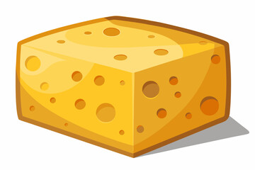 Double Gloucester firm crumbly cheese isolated white background