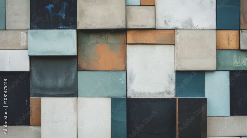 Poster A grid of interconnected squares in different opacities and shades, metaphorizing the intersection and integration of diverse identities, photography style