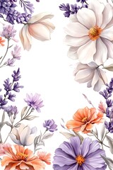 Obraz premium Delicate floral arrangement with soft pastel colors and vibrant accents for elegant design projects and seasonal decor