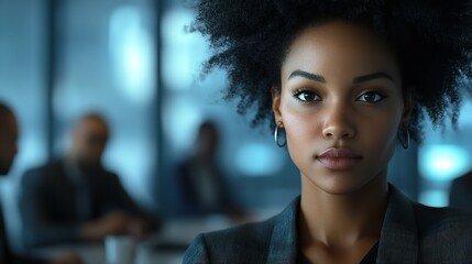 Obraz premium Confident Businesswoman Portrait: Powerful Female Leader in the Workplace