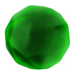 3d geometric glass green color