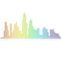 sound wave Effect. gradient music. rainbow wave. rainbow sound wave Effect.