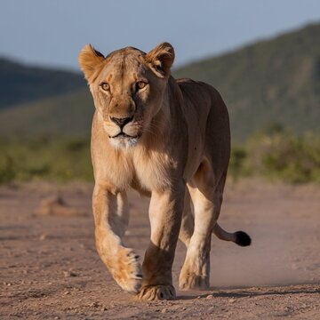 A majestic image of lion Animal 