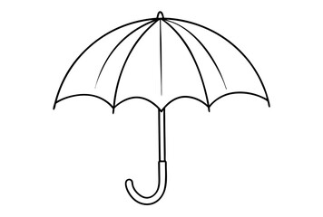 black umbrella isolated