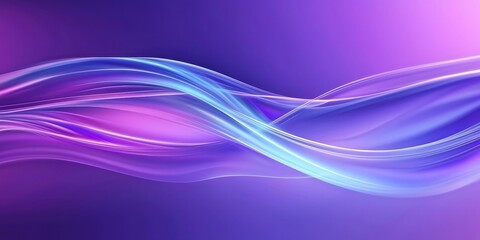Abstract purple background with colorful waves and glow, gradient color from dark to light blue, futuristic, dynamic lines, smooth curves