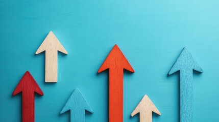 Arrows Pointing Upward on a Business Graph Visualizing Supply Chain Growth Opportunity and Economic Progress  Concept of Increasing Profits Revenues and Forecasting Financial Success