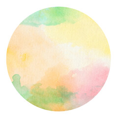 Watercolor hand painted circles texture. Watercolour circle elements for design.