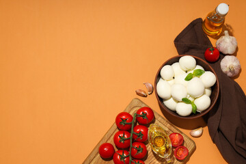 Mozzarella cheese, concept of tasty dairy products