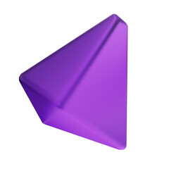 3d geometric glass dark purple color