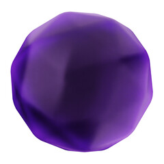 3d geometric glass dark purple color