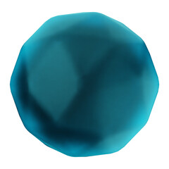 3d geometric glass green blue color