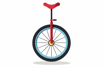 A unicycle isolated on white background vector art tllustration © Jhanto
