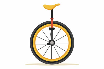 A unicycle isolated on white background vector art tllustration © Jhanto