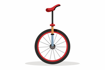 A unicycle isolated on white background vector art tllustration © Jhanto