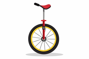 A unicycle isolated on white background vector art tllustration © Jhanto