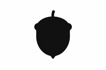 acorn silhouette vector, acorn vector icon, hazel nut black icon vector  © Trendy CraftSVG 