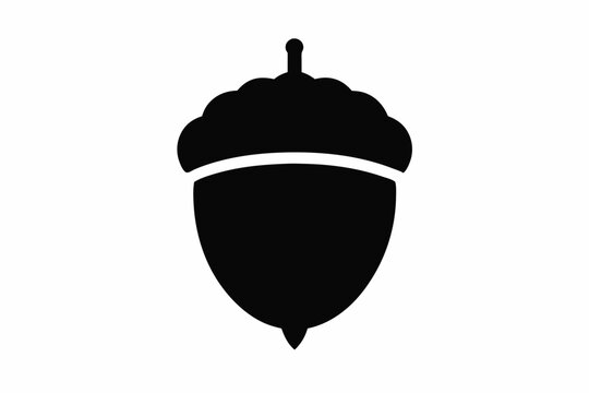 recommend clip art: acorn silhouette vector, acorn vector icon, hazel nut black icon vector 