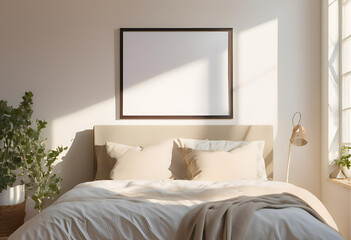 Bedroom Poster Display with Natural Light
